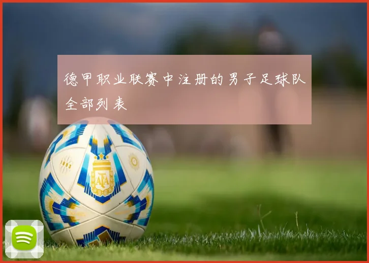 德甲职业联赛中注册的男子足球队全部列表